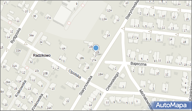 Kołobrzeg, Starynowska, 17, mapa Kołobrzegu