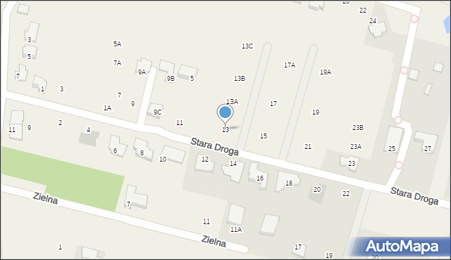 Komorów, Stara Droga, 13, mapa Komorów