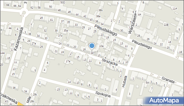 Końskie, Strażacka, 14, mapa Końskie