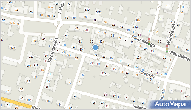 Końskie, Strażacka, 24, mapa Końskie