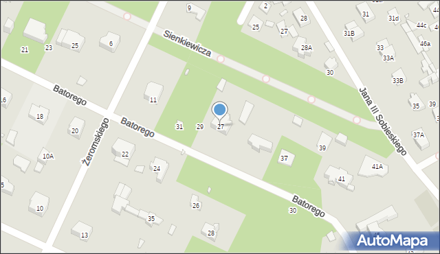 Konstancin-Jeziorna, Stefana Batorego, 27, mapa Konstancin-Jeziorna