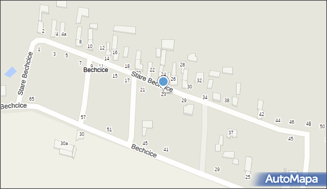 Konstantynów Łódzki, Stare Bechcice, 23, mapa Konstantynów Łódzki