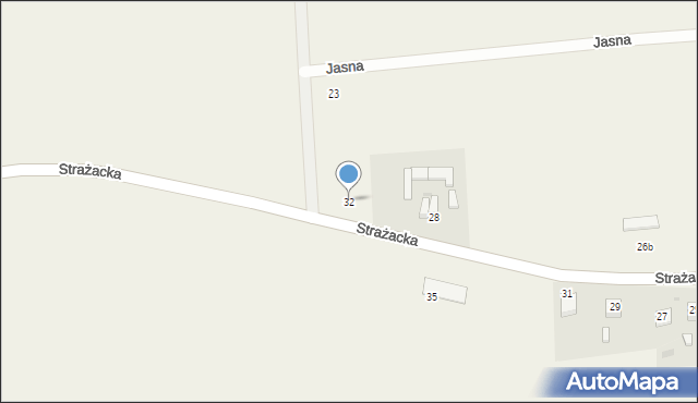 Kopienica, Strażacka, 32, mapa Kopienica