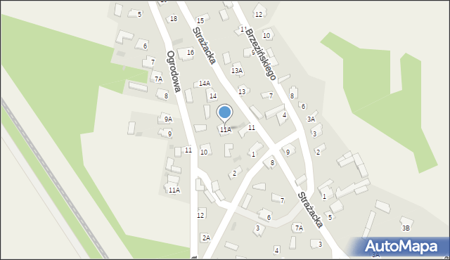 Kornica, Strażacka, 11A, mapa Kornica