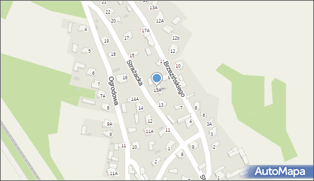 Kornica, Strażacka, 13A, mapa Kornica