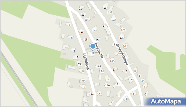 Kornica, Strażacka, 16, mapa Kornica