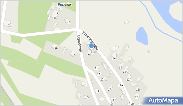 Kornica, Strażacka, 23a, mapa Kornica