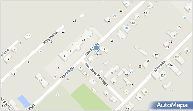 Kórnik, Steckiego Zbigniewa, prof., 12, mapa Kórnik