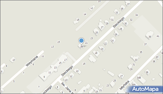 Kórnik, Steckiego Zbigniewa, prof., 19, mapa Kórnik