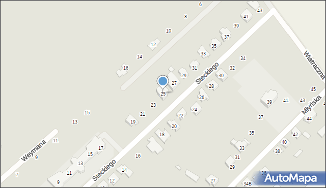 Kórnik, Steckiego Zbigniewa, prof., 25, mapa Kórnik