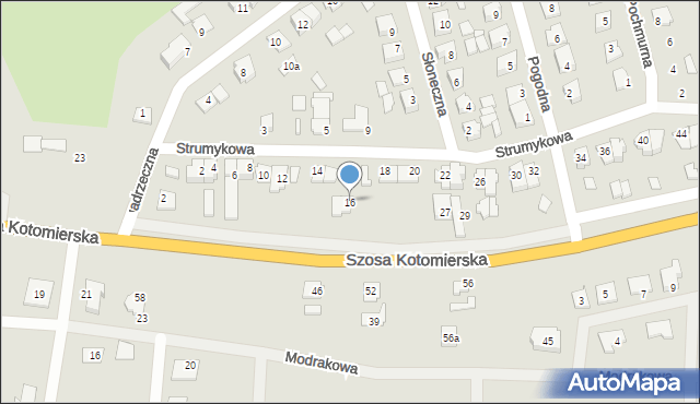 Koronowo, Strumykowa, 16, mapa Koronowo