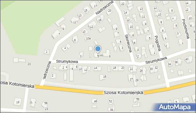 Koronowo, Strumykowa, 5, mapa Koronowo