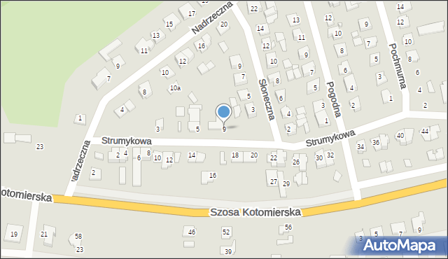 Koronowo, Strumykowa, 9, mapa Koronowo