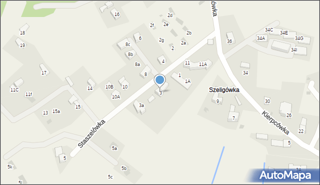 Kościelisko, Staszelówka, 3, mapa Kościelisko