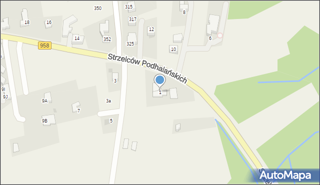 Kościelisko, Strzelców Podhalańskich, 1, mapa Kościelisko