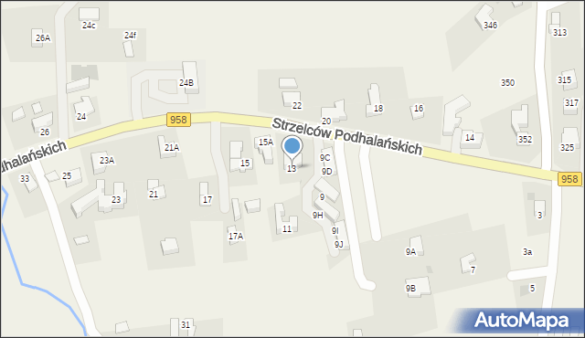 Kościelisko, Strzelców Podhalańskich, 13, mapa Kościelisko