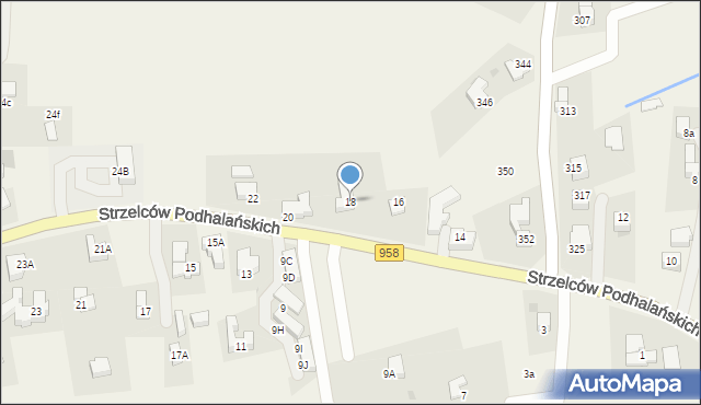 Kościelisko, Strzelców Podhalańskich, 18, mapa Kościelisko