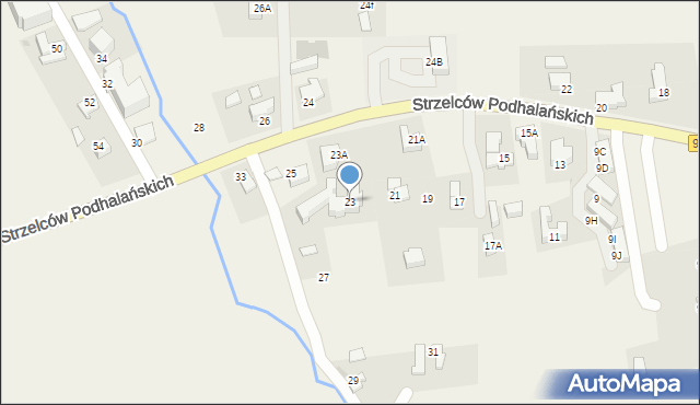 Kościelisko, Strzelców Podhalańskich, 23, mapa Kościelisko