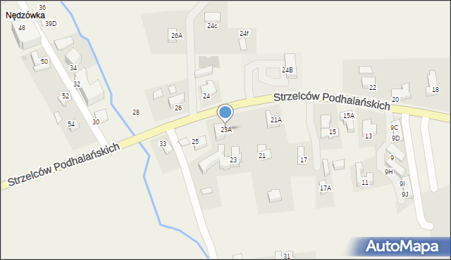 Kościelisko, Strzelców Podhalańskich, 23A, mapa Kościelisko
