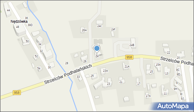 Kościelisko, Strzelców Podhalańskich, 24, mapa Kościelisko