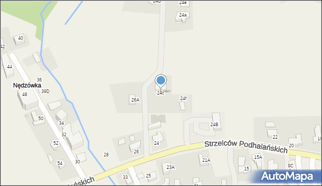 Kościelisko, Strzelców Podhalańskich, 24c, mapa Kościelisko