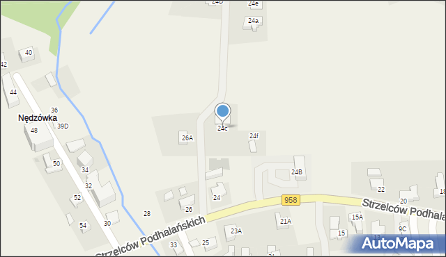 Kościelisko, Strzelców Podhalańskich, 24c, mapa Kościelisko