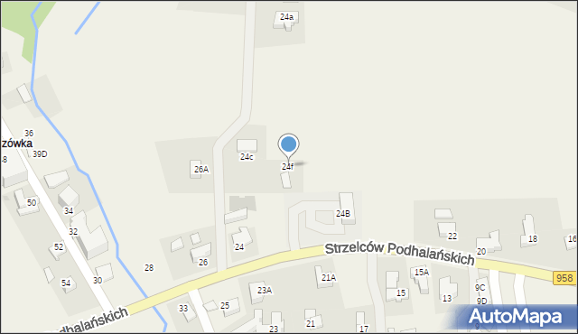 Kościelisko, Strzelców Podhalańskich, 24f, mapa Kościelisko