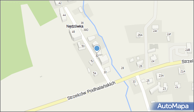 Kościelisko, Strzelców Podhalańskich, 32, mapa Kościelisko