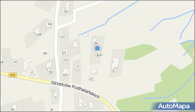 Kościelisko, Strzelców Podhalańskich, 8, mapa Kościelisko