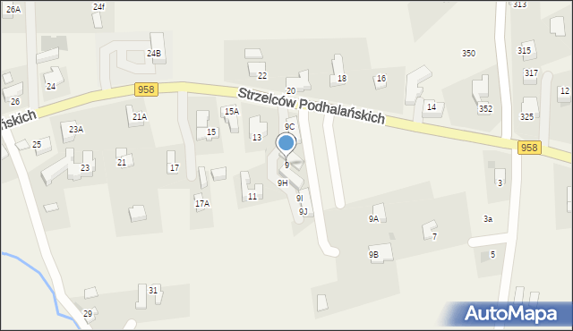 Kościelisko, Strzelców Podhalańskich, 9, mapa Kościelisko