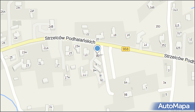 Kościelisko, Strzelców Podhalańskich, 9D, mapa Kościelisko