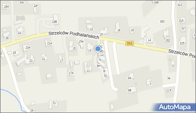 Kościelisko, Strzelców Podhalańskich, 9E, mapa Kościelisko