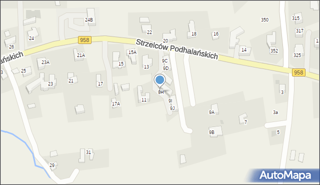 Kościelisko, Strzelców Podhalańskich, 9H, mapa Kościelisko