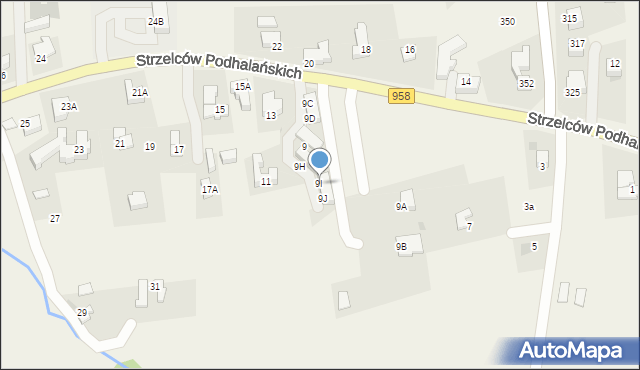 Kościelisko, Strzelców Podhalańskich, 9I, mapa Kościelisko