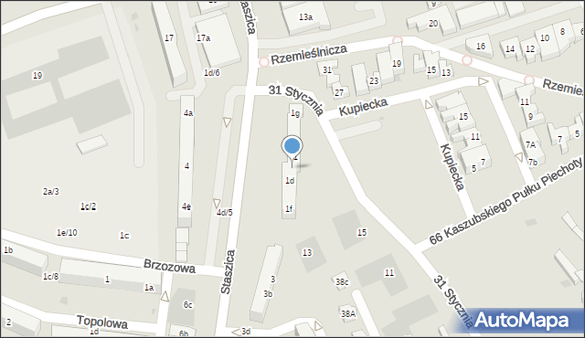 Kościerzyna, Staszica Stanisława, 1c, mapa Kościerzyna