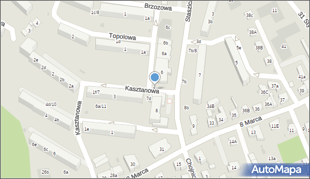 Kościerzyna, Staszica Stanisława, 8a, mapa Kościerzyna