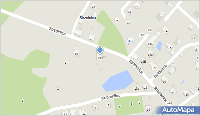 Kościerzyna, Strzelecka, 15A, mapa Kościerzyna