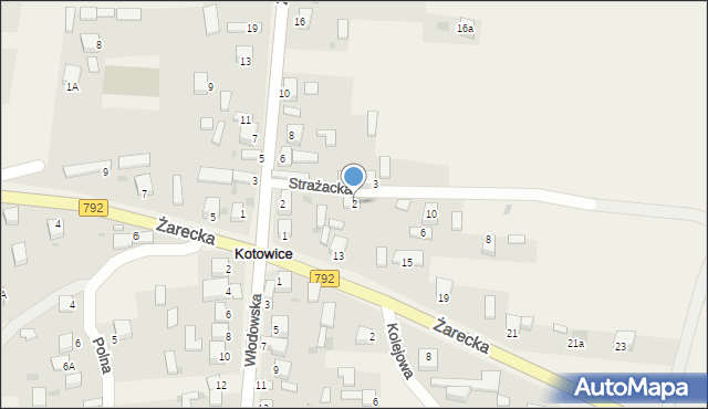 Kotowice, Strażacka, 2, mapa Kotowice