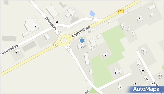 Kowale, Staropolska, 2A, mapa Kowale