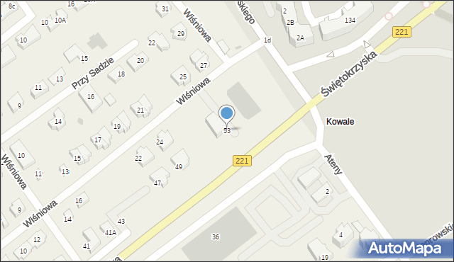 Kowale, Staropolska, 53, mapa Kowale