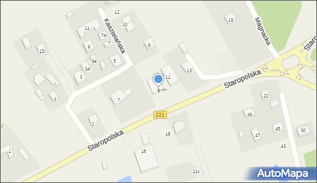 Kowale, Staropolska, 9, mapa Kowale