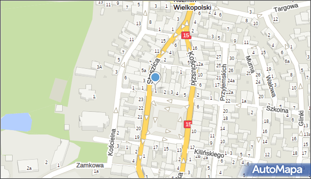 Koźmin Wielkopolski, Stary Rynek, 1, mapa Koźmin Wielkopolski