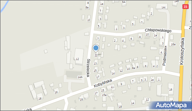 Koźmin Wielkopolski, Strzelecka, 11, mapa Koźmin Wielkopolski