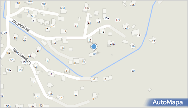 Kraków, Stryjeńskiej Zofii, 10, mapa Krakowa