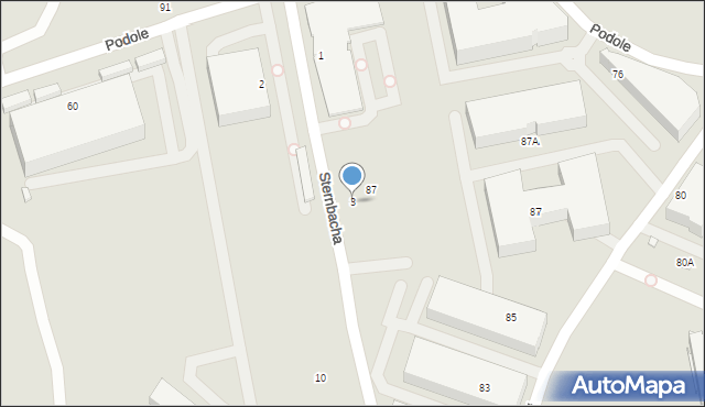 Kraków, Sternbacha Leona Henryka, 3, mapa Krakowa