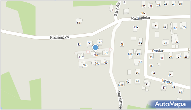 Kraków, Starzyńskiego Stefana, 71a, mapa Krakowa