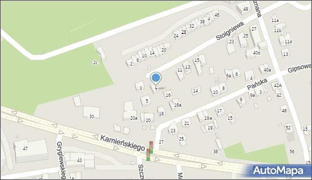 Kraków, Stoigniewa, 7, mapa Krakowa