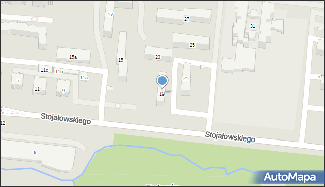 Kraków, Stojałowskiego Stanisława, ks., 19, mapa Krakowa