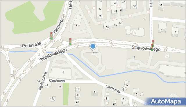 Kraków, Stojałowskiego Stanisława, ks., 2, mapa Krakowa