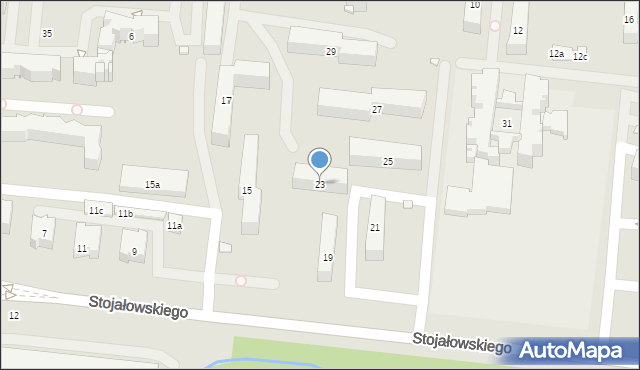 Kraków, Stojałowskiego Stanisława, ks., 23, mapa Krakowa